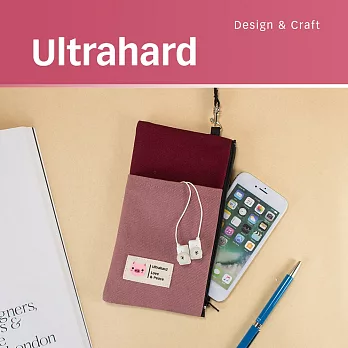 Ultrahard 就是可愛手機袋/Plus版-小豬(紅粉)