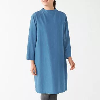 [MUJI無印良品]女印度棉洋裝XS~S藍色