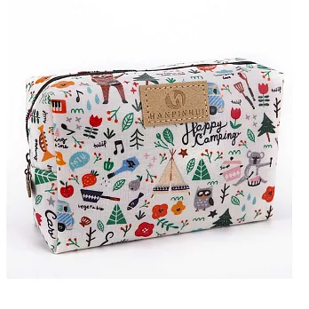 AmaZing 防水印花牛津布多功能化妝包 (9款任選)森林