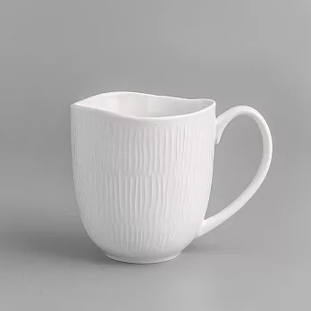 【WAGA】日式陶瓷馬克杯/淨白線雕/300ml
