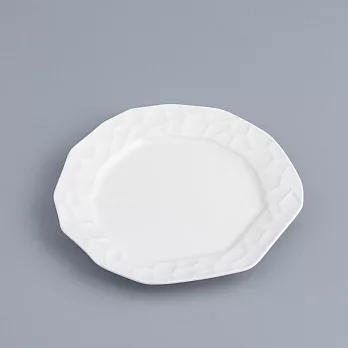 【WAGA】歐式陶瓷圓盤/靜白浮雕/龜甲/26cm