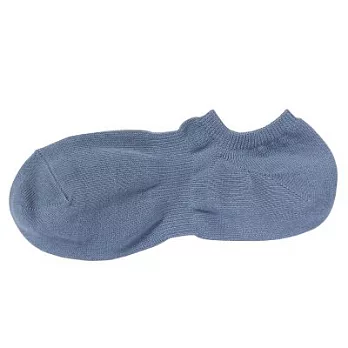 [MUJI無印良品]男棉混淺口直角襪藍色25~27cm