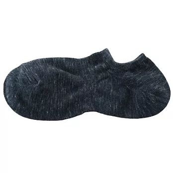 [MUJI無印良品]男棉混淺口直角襪煙燻藍25~27cm