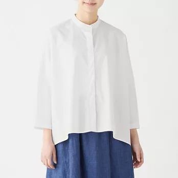 [MUJI無印良品]女新疆棉平織布寬版襯衫ONE SIZE白色