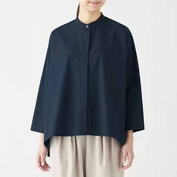 [MUJI無印良品]女新疆棉平織布寬版襯衫ONE SIZE深藍