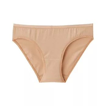 [MUJI無印良品]女有機棉混彈性無側縫低腰短版內褲XL米黃