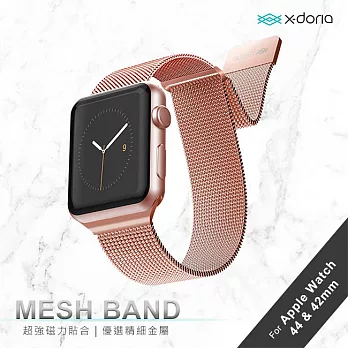 x-doria Apple Watch 38/40mm 米蘭尼斯不鏽鋼錶帶 - 玫瑰金玫瑰金