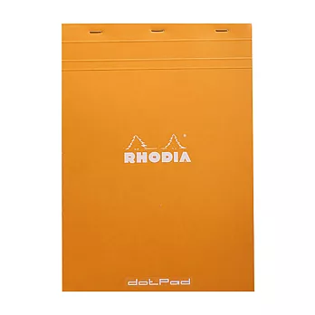 【Rhodia】N°18_A4上掀式筆記本_5x5點格內頁80張_ 橘色