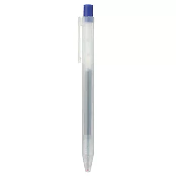 【MUJI 無印良品】自由換芯按壓滑順膠墨筆 /藍0.5mm