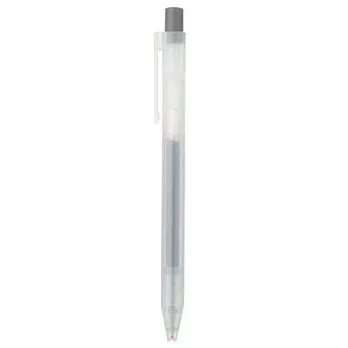 【MUJI 無印良品】自由換芯按壓滑順膠墨筆 /灰0.5mm