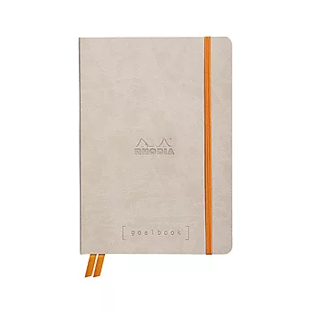 【Rhodia｜GoalBook】A5_象牙色5x5方格_精裝軟皮封面_米色