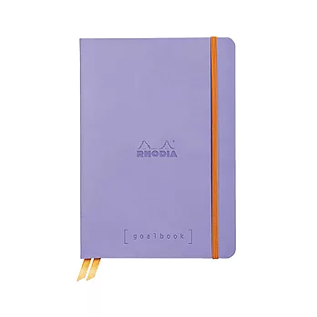 【Rhodia｜GoalBook】A5_象牙色5x5方格_精裝軟皮封面_鳶尾色