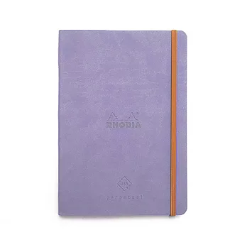 【Rhodia｜Perpetual 365】A5_象牙色萬年曆點格_精裝軟皮束帶_鳶尾色