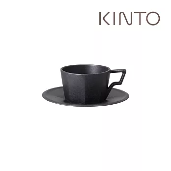 KINTO / OCT八角陶瓷杯盤組220ml 黑
