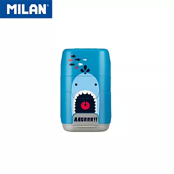 MILAN COMPACT橡皮擦+削筆器_鯊客嘟嘟_ 海軍藍