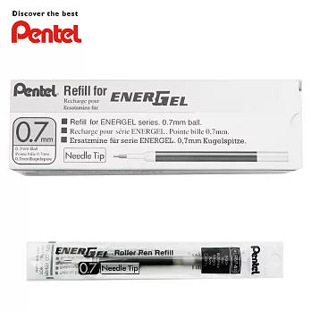 (盒裝12入)Pentel LRN7 鋼珠筆替芯 0.7 黑