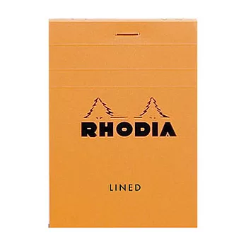 【Rhodia|Basic】N°12 上掀式筆記本_8.5x12_橫線_80g_80張_橘色