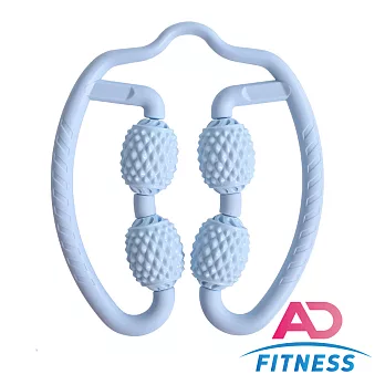 【AD-FITNESS】美腿神器 360度滾輪瘦腿按摩器(兩色任選) 藍色