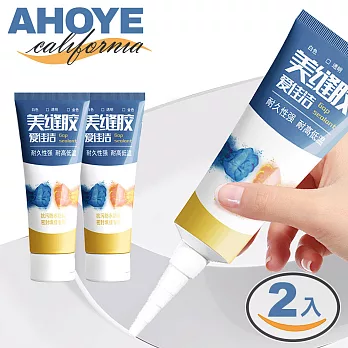 【Ahoye】防水防霉牆面縫隙修補膏120mL (白色-兩入組) 填縫劑 補縫劑