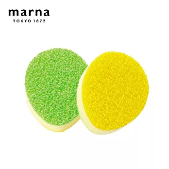 【日本Marna】日本製去茶垢菜瓜布(2枚)-綠-3入組(原廠總代理)
