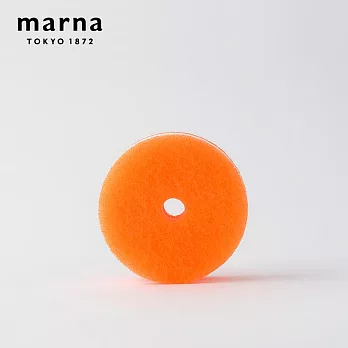 【日本Marna】日本製廚房海綿菜瓜布-橘-3入組(原廠總代理)