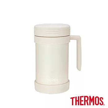 【THERMOS 膳魔師】不銹鋼真空保溫杯490ml (JMF-501-OM)_典雅白
