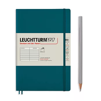 德國 LEUCHTTURM1917 軟殼筆記本 B6  橫線 太平洋綠