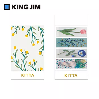 【HITOTOKI】KITTA 隨身攜帶和紙膠帶 Clear透明 花朵(東出桂奈設計款)