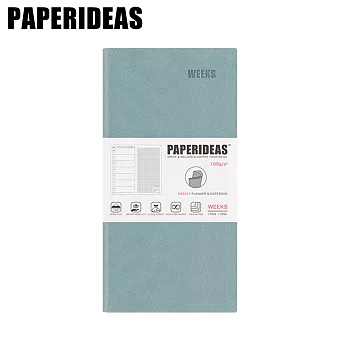 PAPERIDEAS 自填周計劃48K軟面款 霧藍