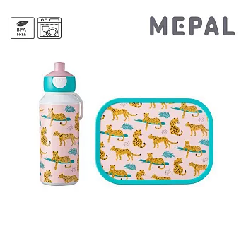MEPAL / 兒童水壺餐盒組- 原野花豹