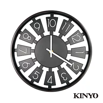 【KINYO】立體簍空掛鐘 12吋 CL-183