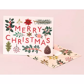 【 Clap Clap 】HOLIDAY PLANTS MERRY CHRISTMAS CREAM CARD 聖誕卡片 #GH19