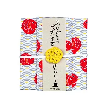 【Prairie Dog】日本緣起包裝萬用吸水純棉擦拭巾 ‧ 鯛魚