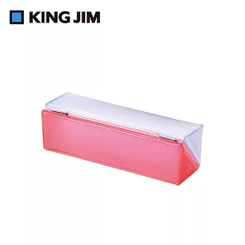 【KING JIM】CHEERS! PVC磁吸方形鉛筆盒  紅色 (CH2182T-RD)