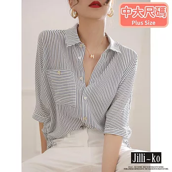 【Jilli~ko】設計感休閒寬鬆時尚抽繩收腰顯瘦襯衫 J10288  FREE 白色