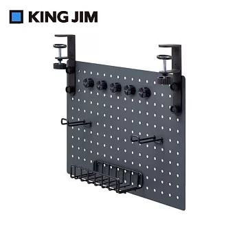 【KING JIM】ROUTE BOARD 三用夾式洞洞集線板  灰色 (RTB4330-DG)