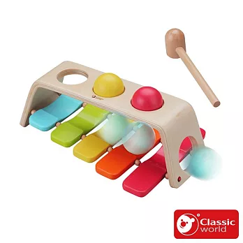 【德國 classic world 客來喜經典木玩】 2合1打擊遊戲《3515》