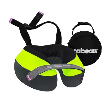 【Cabeau】旅行用記憶棉頸枕S3/TNE 飛機枕  拉斯維加斯螢光綠