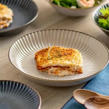 【日本Minoru】Sendan窯變 陶瓷深盤22.5cm ‧ 象牙白