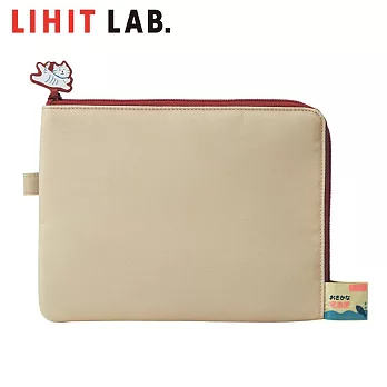 LIHIT LAB. A5貓貓扁平包  米色