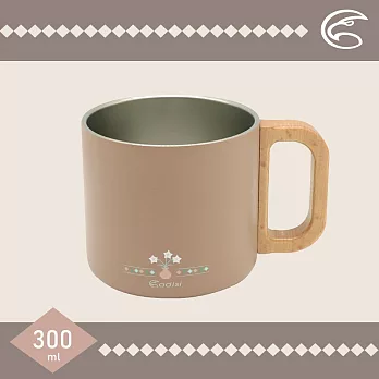 ADISI 不鏽鋼木柄保溫杯 AS23070 (300ml) / 城市綠洲 (杯子 杯具 不鏽鋼杯) 咖啡歐蕾