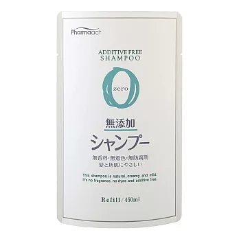 【日本KUMANO熊野油脂】Pharmaact 無添加洗髮乳 補充包 450ml