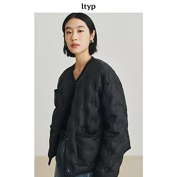 ltyp旅途原品 95白鵝絨直充3D波點香風羽絨服 冬季輕盈短款外套女 M L XL  L 經典黑