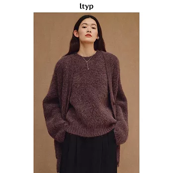 ltyp旅途原品 Alpaca羊駝毛長絨感慵懶大廓形毛織外套 M L-XL  M 復古紫