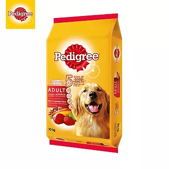 【Pedigree寶路】成犬乾糧(有效日期2025/2/22) 牛肉及蔬菜 10kg 大包裝 寵物/狗飼料/狗食