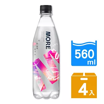 味丹 多喝水MORE蜜桃風味氣泡水560mlx4入組