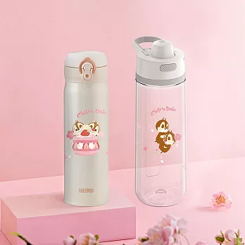 【THERMOS膳魔師】奇奇蒂蒂櫻花篇 保溫瓶+冷水瓶 超值兩件組