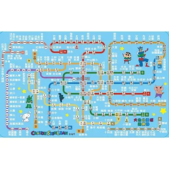 捷運路網圖悠遊卡 動感超人蠟筆小新【受託代銷】