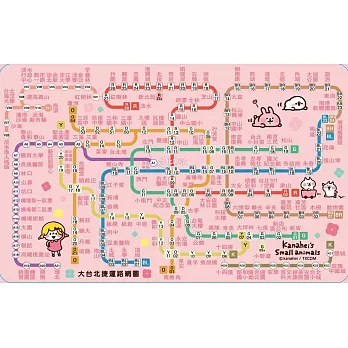 捷運路網圖悠遊卡 卡娜赫拉的小動物【受託代銷】