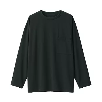 【MUJI 無印良品】MUJI Labo聚酯纖維抗汙吸汗速乾圓領長袖T恤 XS 黑色